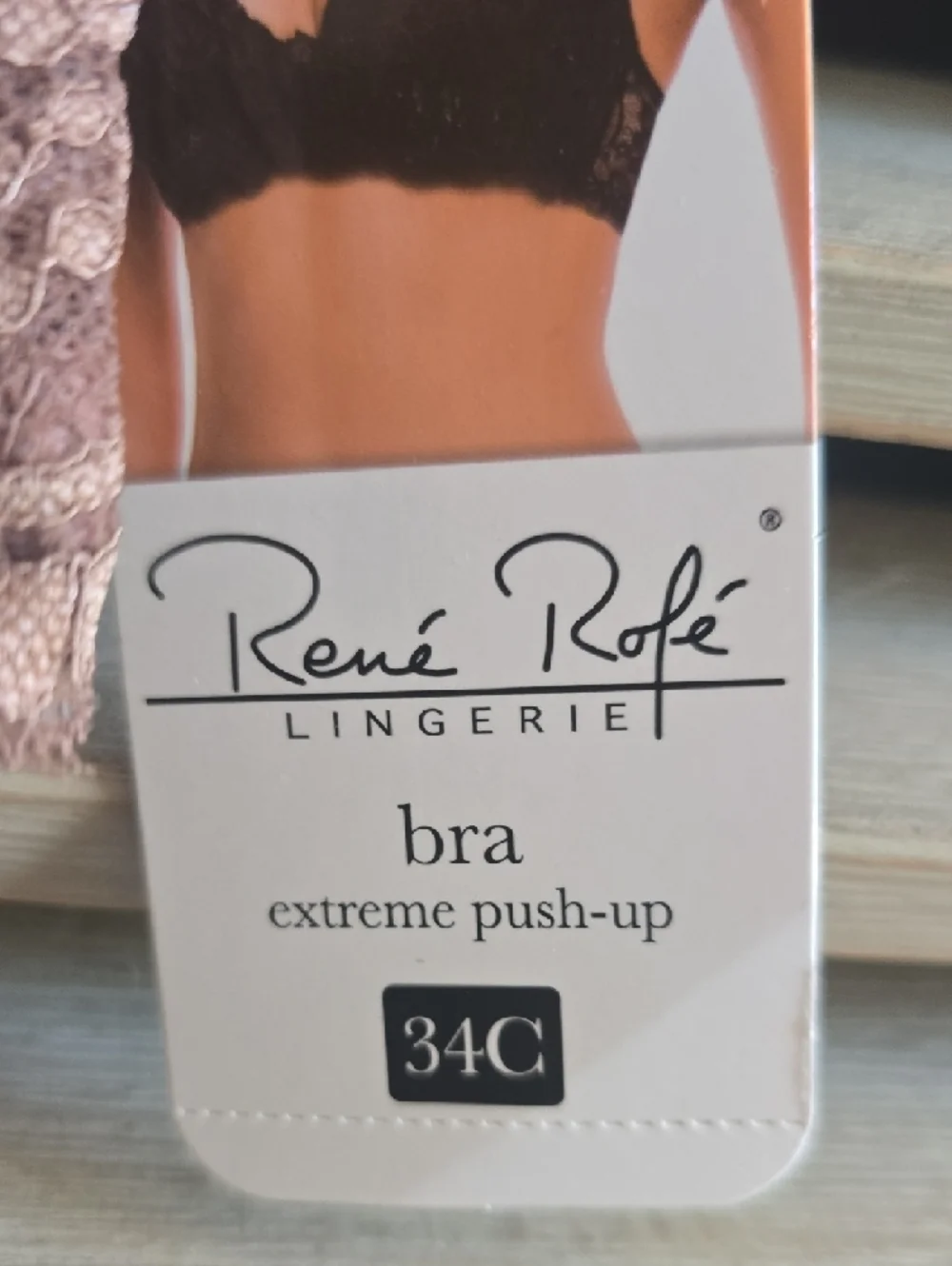 Rene Rofe Dusty Brown Lace Push-Up Bra - Picture 6 of 10